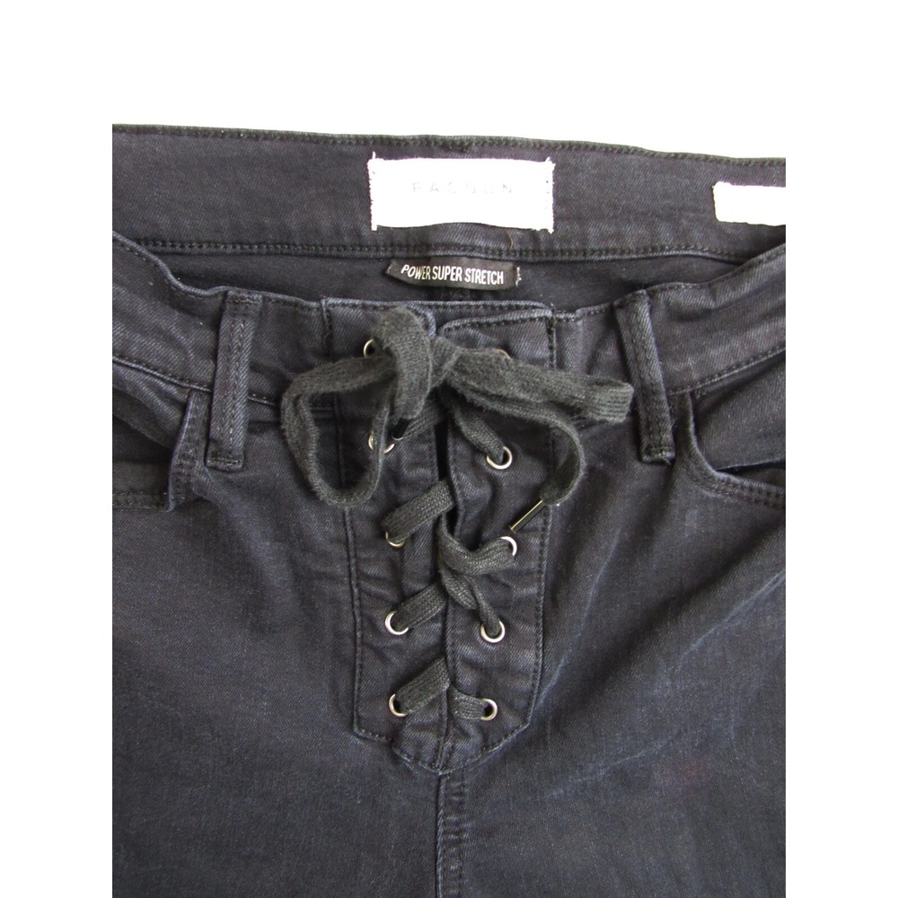 Pacsun High Rise Jegging Black Lace-Up Front Women's Size 26S - Picture 5 of 8